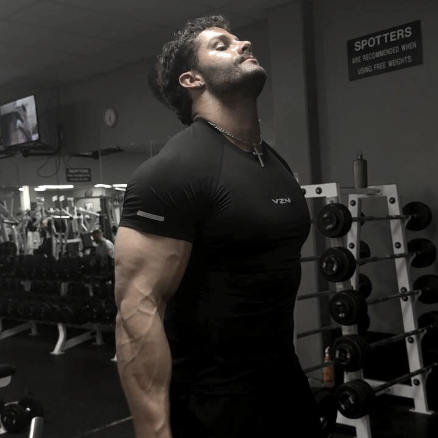 BLACK VZN COMPRESSION TEE