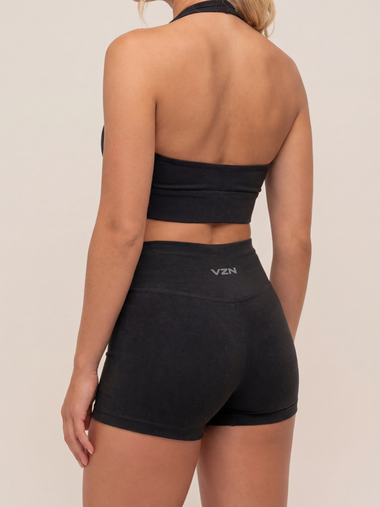 BLACK VZN SEAMLESS SHORTS