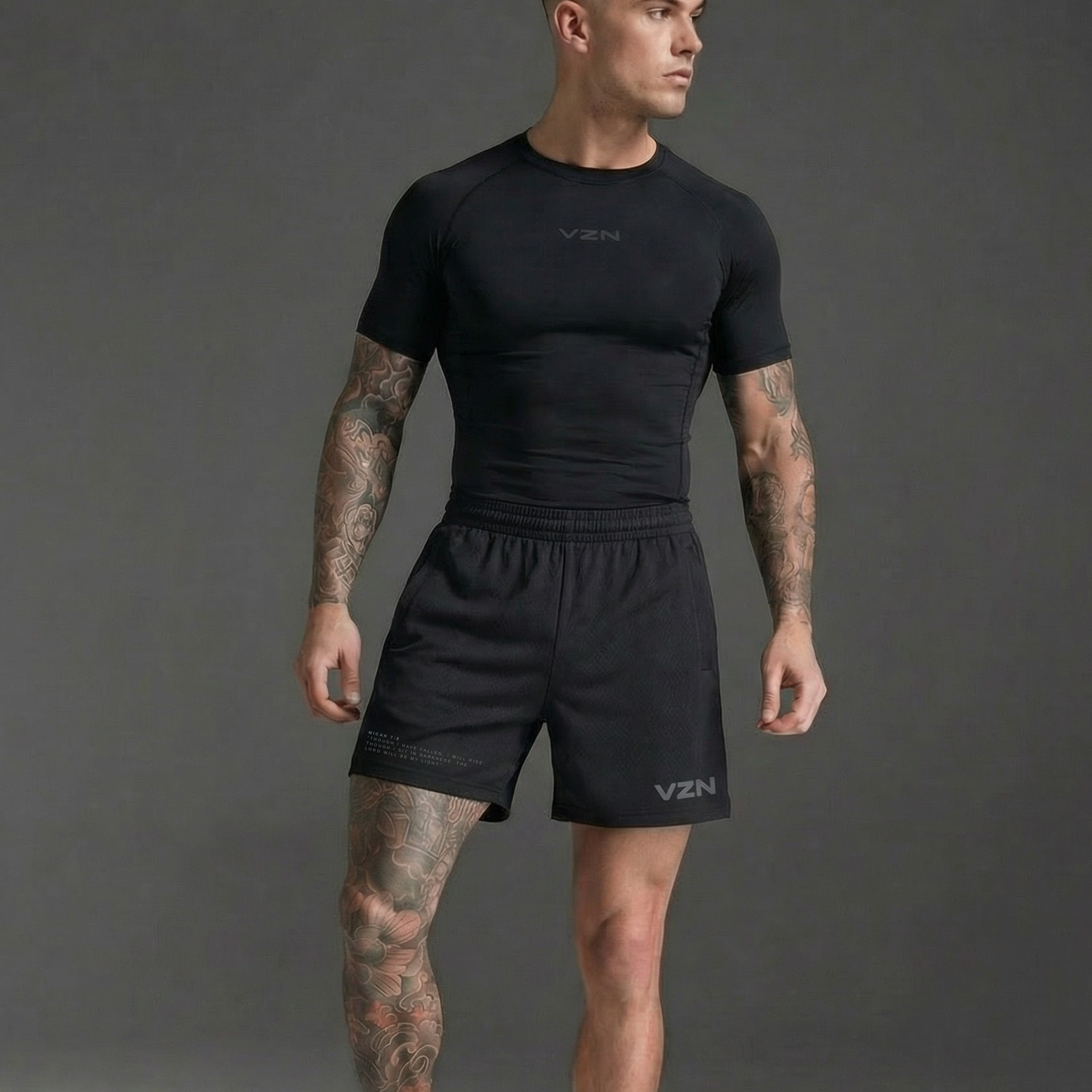 BLACK VZN MESH SHORTS