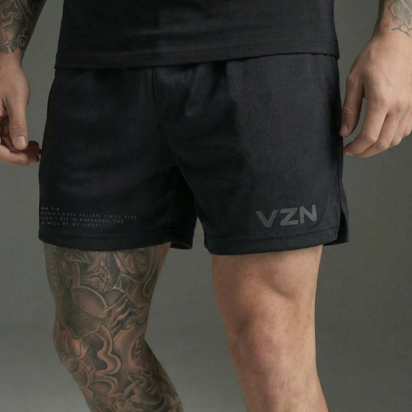 BLACK VZN MESH SHORTS