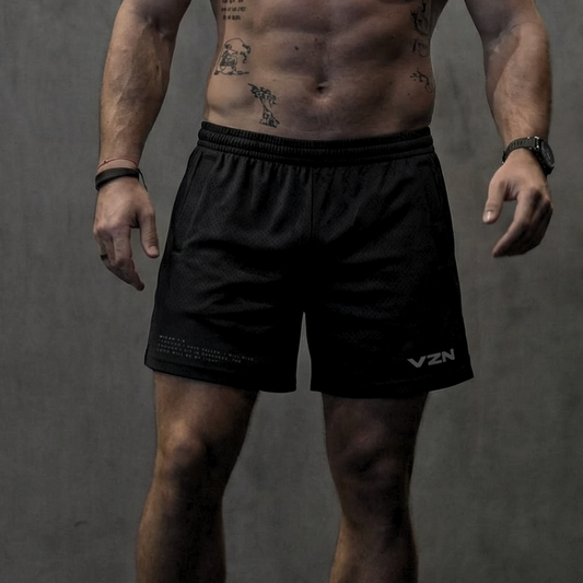 BLACK VZN MESH SHORTS