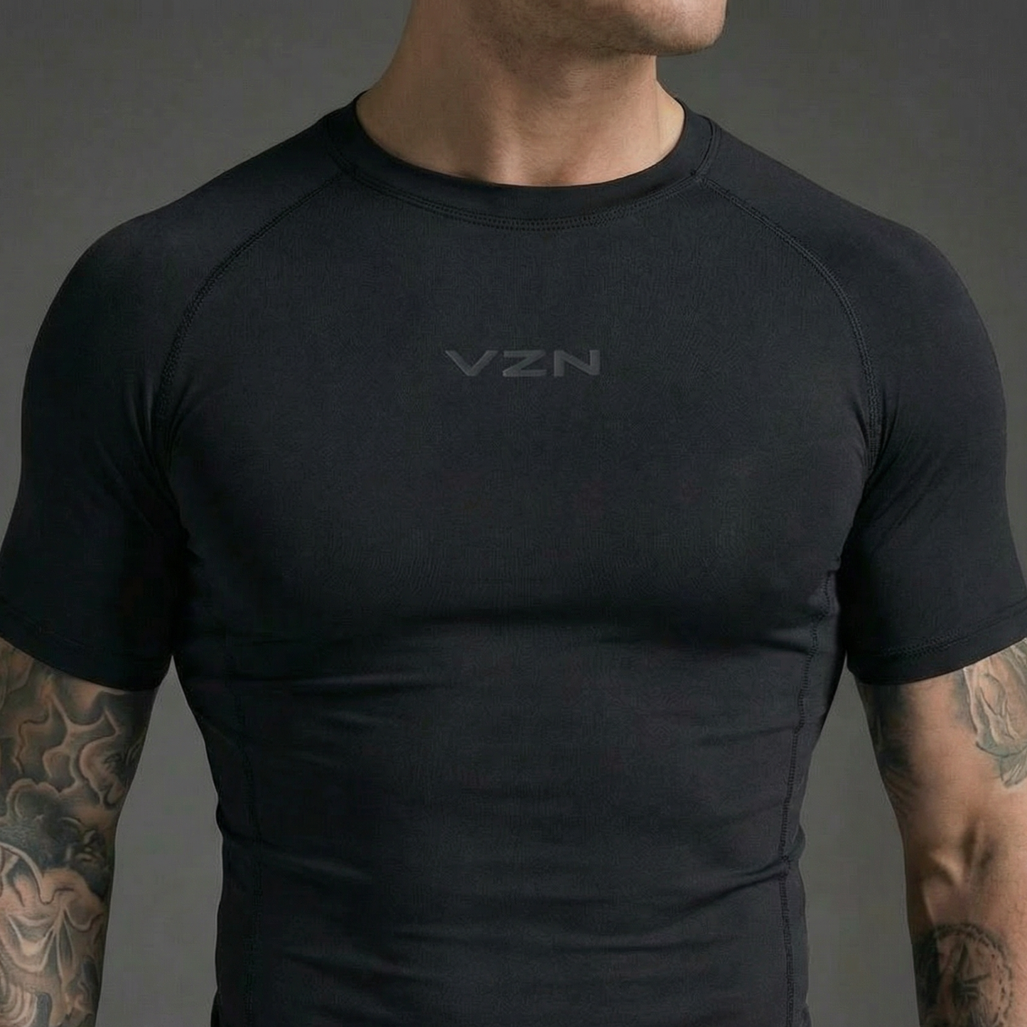 BLACK VZN COMPRESSION TEE