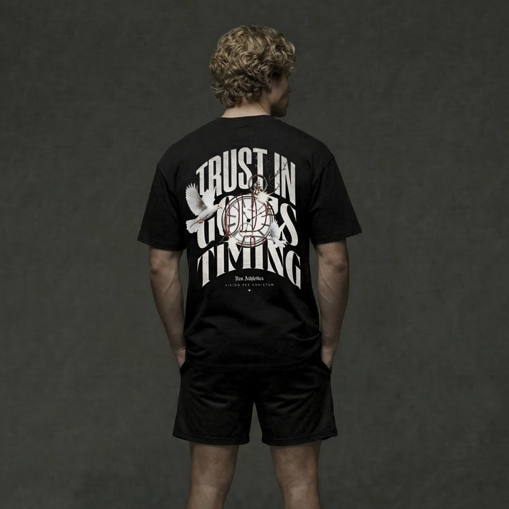 BLACK OVERSIZED TEE - Gods Timing