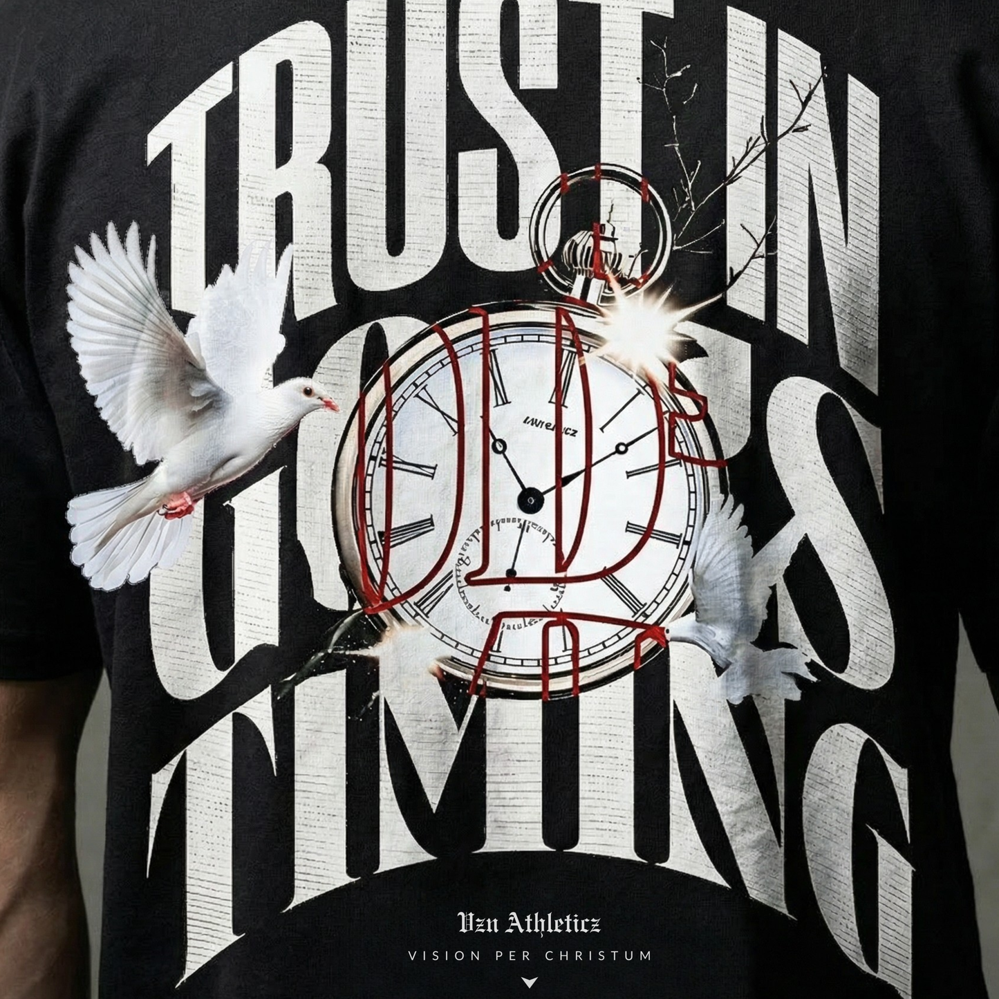 BLACK OVERSIZED TEE - Gods Timing