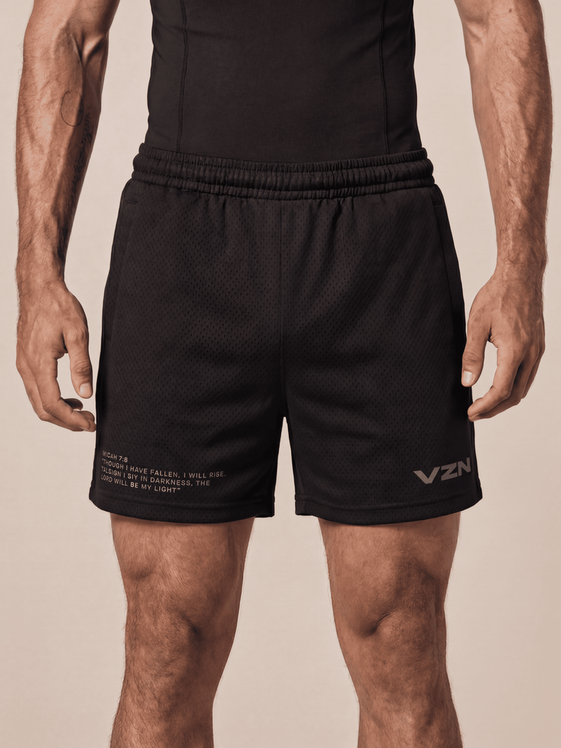 BLACK VZN MESH SHORTS