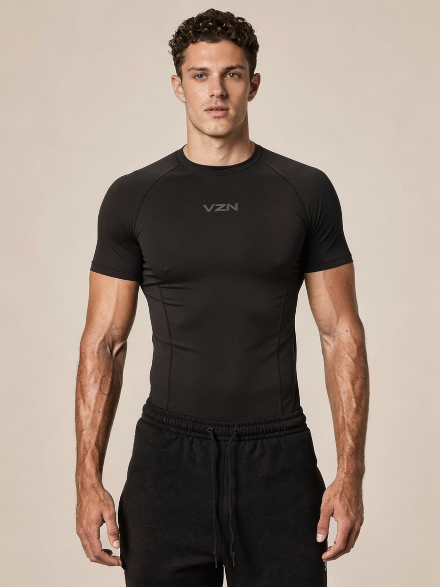 BLACK VZN COMPRESSION TEE