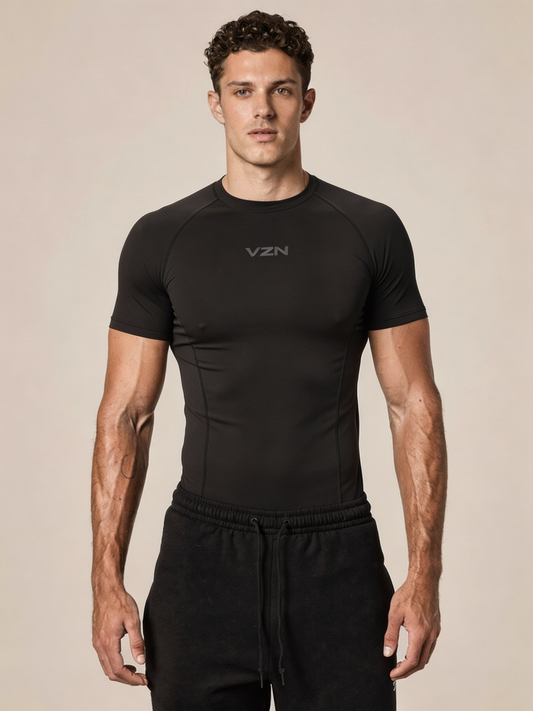 BLACK VZN COMPRESSION TEE