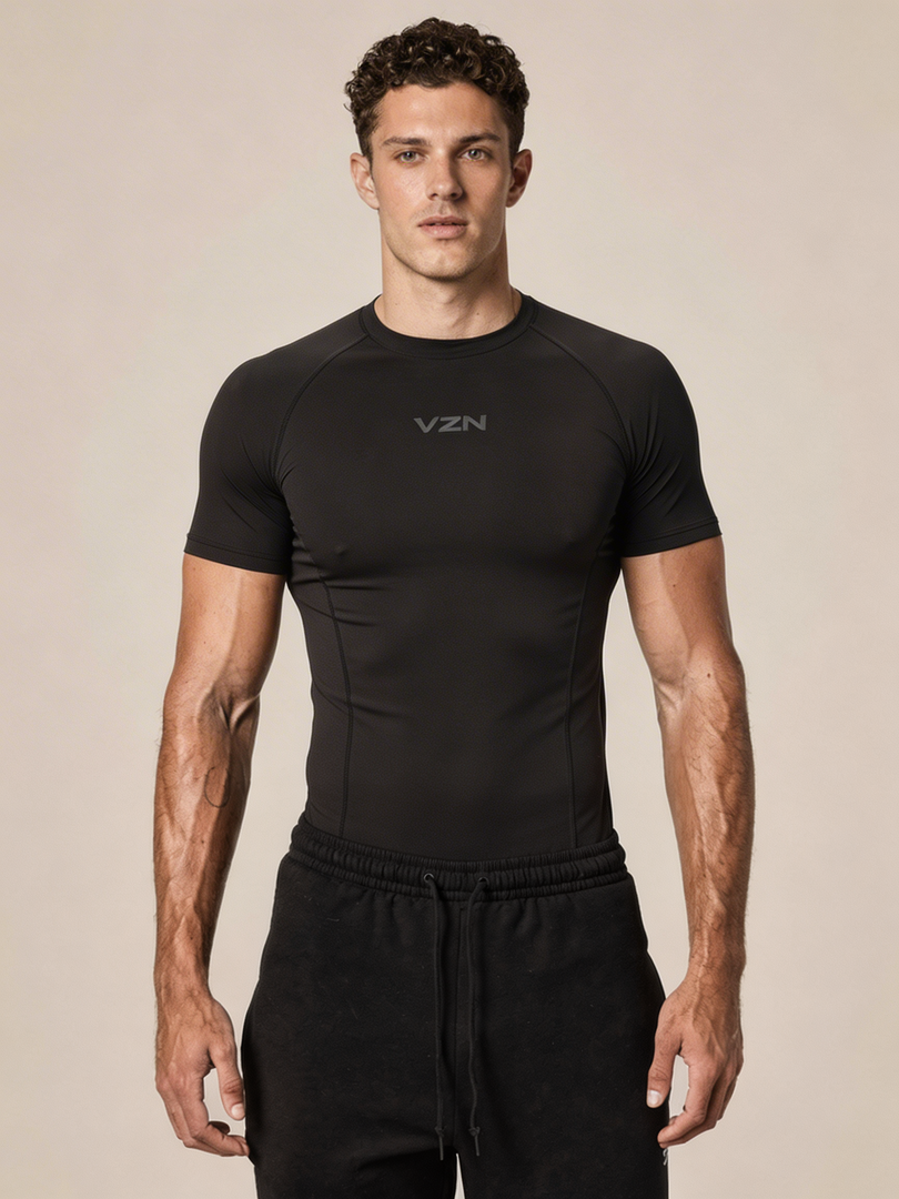BLACK VZN COMPRESSION TEE