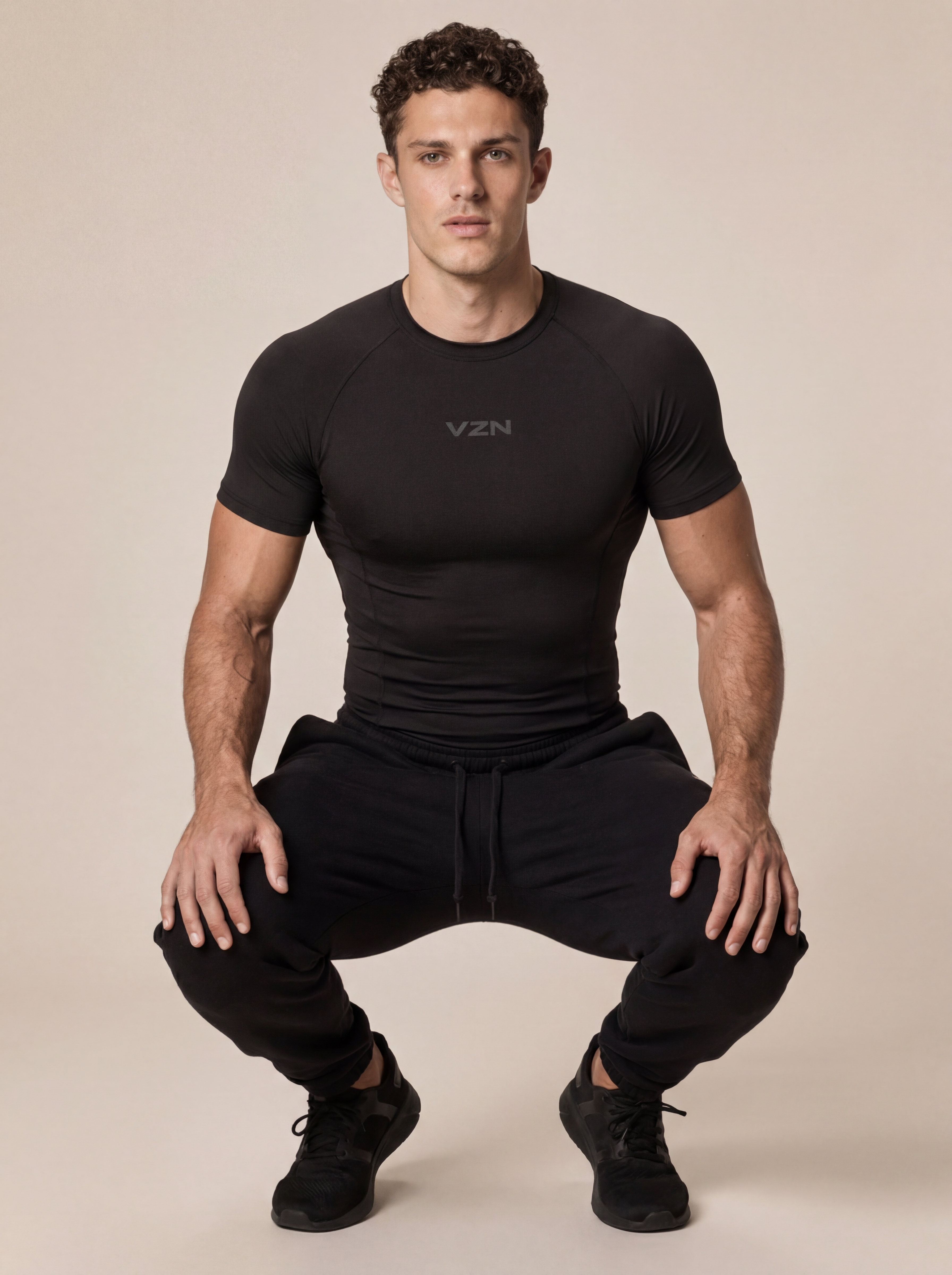 BLACK VZN COMPRESSION TEE