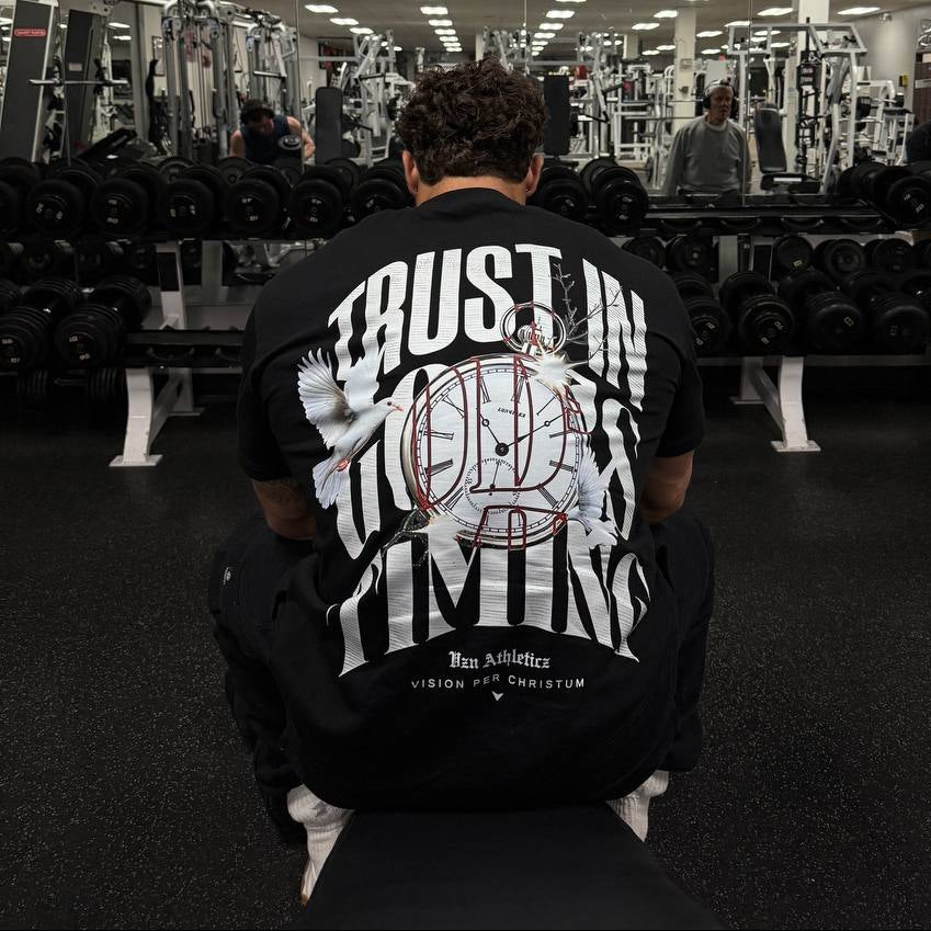 BLACK OVERSIZED TEE - Gods Timing